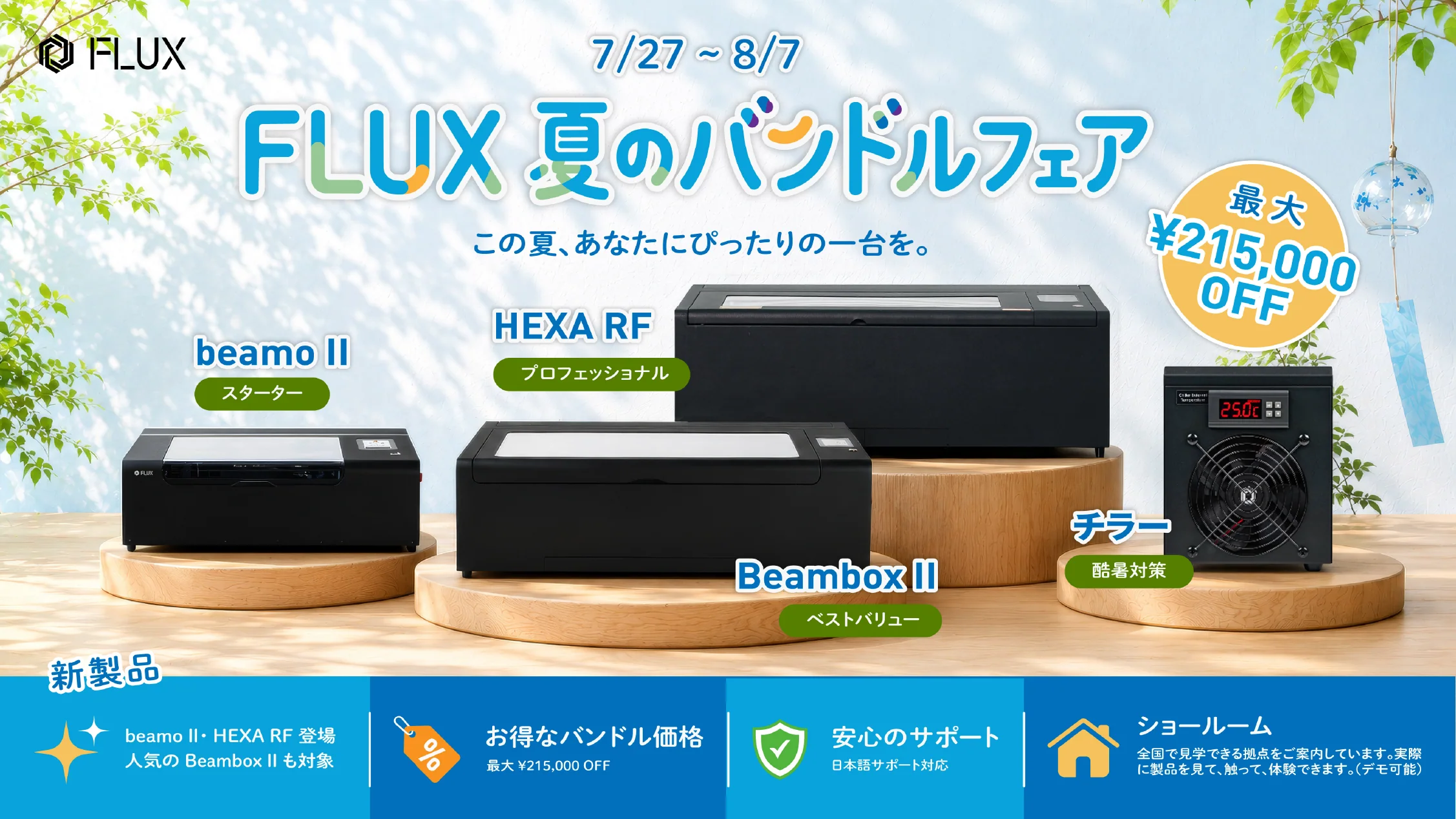 レーザー加工機beamo II｜フルカラー印刷対応のCO2レーザー（30W）