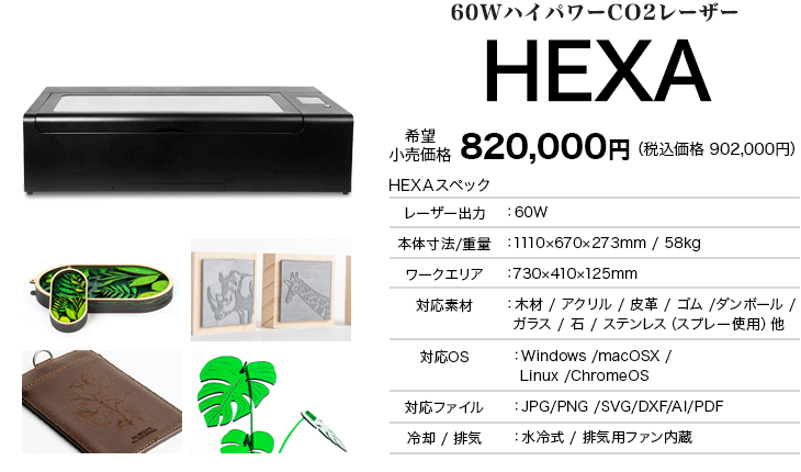 レーザー加工機HEXA